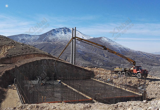 乐动（中国）矿装矿山项目土建施工中