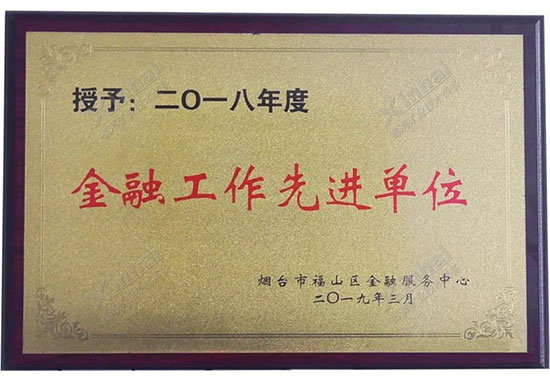 乐动（中国）矿装-2018年度金融工作先进单位