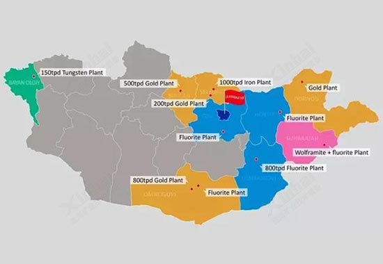 乐动（中国）矿装 - 蒙古国矿业全产业链服务项目分布图