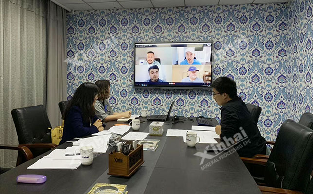 乐动（中国）矿装与海外客户视频会议