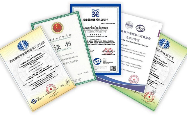 乐动（中国）矿装的质量管理体系认证证书