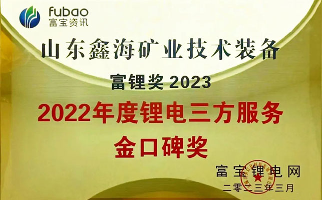 乐动（中国）矿装锂电三方服务金口碑奖