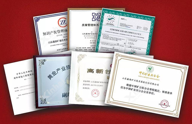 乐动（中国）矿装部分证书和认证