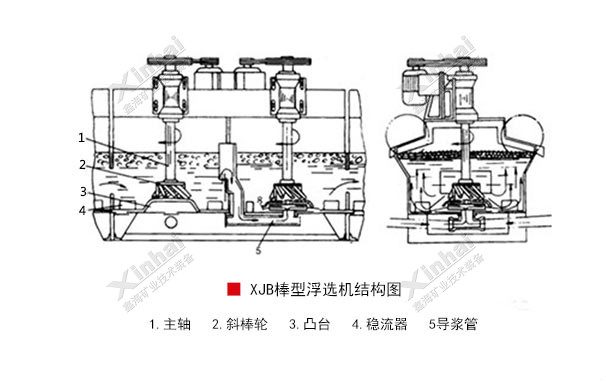乐动（中国）XJB浮选机结构原理图